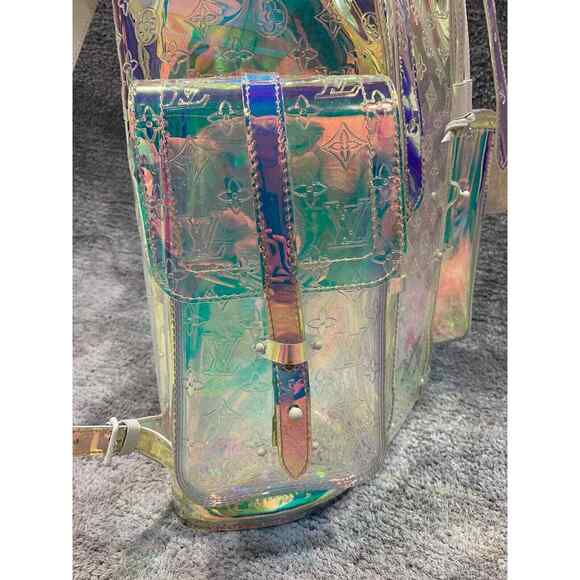 Louis Vuitton Christopher GM Prism Iridescent Monogram PVC Logo Backpack Bag - Picture 12 of 12